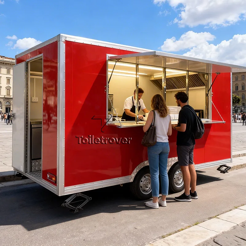 

Custom Stainless Steel Commercial Food Truck Trailer Mobile Food Trailer with Kitchen for Urban Street Food Vending