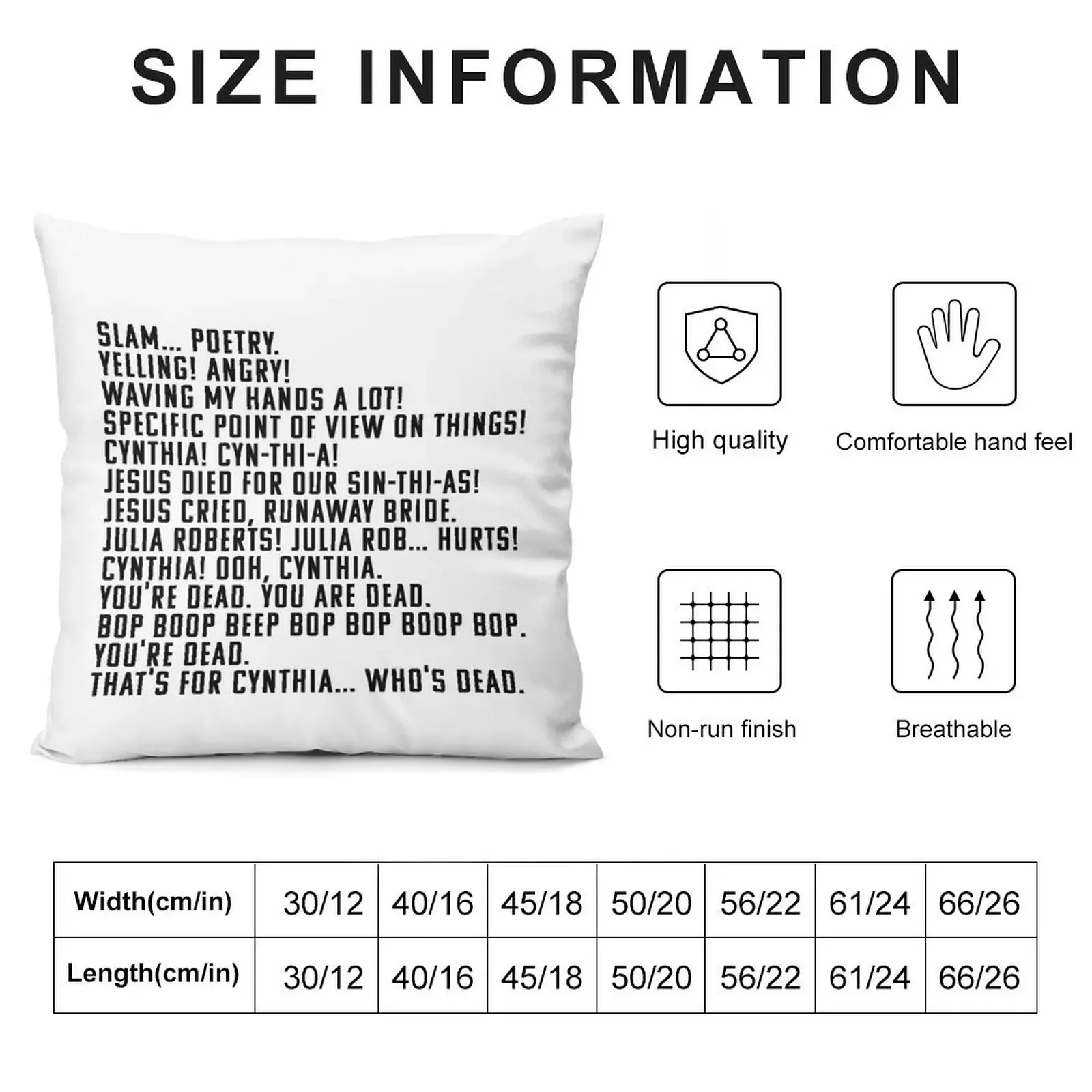 Slam Poetry Throw Pillow pillow cover luxury Pillow Cover Decorative Cushions For Luxury Sofa christmas decorations 2025