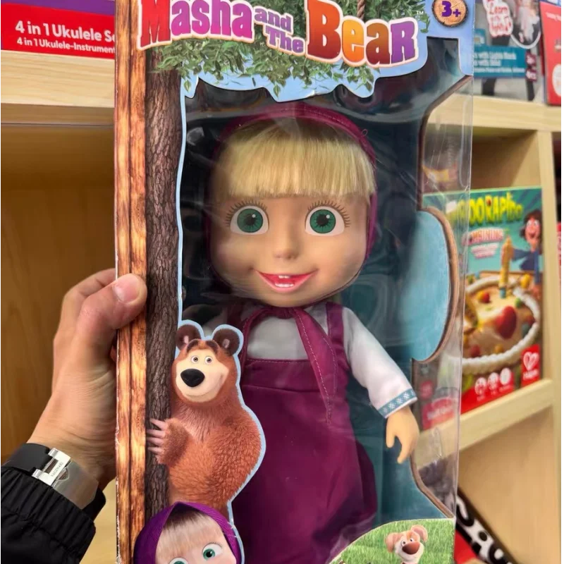 新しいマーシャとクマのアクションフィギュアかわいいかわいい女の子マーシャのクマモデルのおもちゃは話すことができますグッズおもちゃ子供のギフトクリスマス