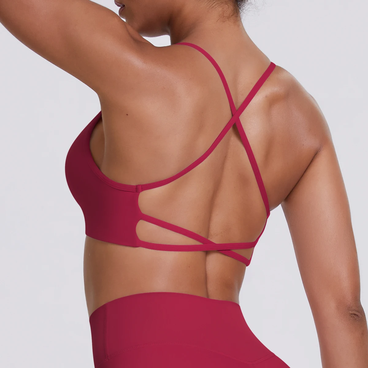 Sport-BH Nahtloses Yoga-Top Damen Fitness-Artikel Gym Active Wear Back Cross Workout Push-up Fitness Laufunterwäsche – Detail 34
