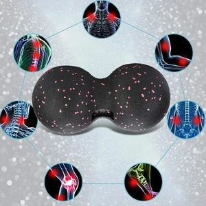 Conjunto De Bola De Fascia De Massagem De Amendoim, Kit De Treinamento De Tecido Profundo, Rolo De Músculo, Lacrosse, Rolo De Músculo, Após O Exercício 10 principais vendas bola costurada - №8