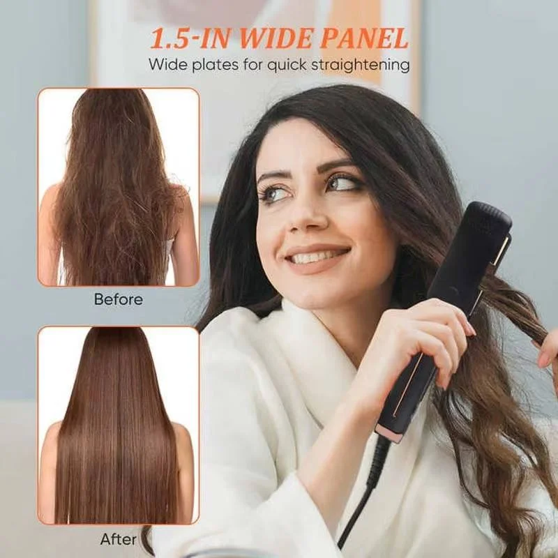 Portable, compact and exquisite household hair straightener and travel-sized long-lasting negative ion hair curler