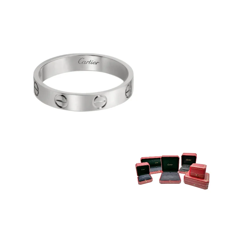 CARTIER LOVE 18K White Gold Rings Unisex White Gold B4085100