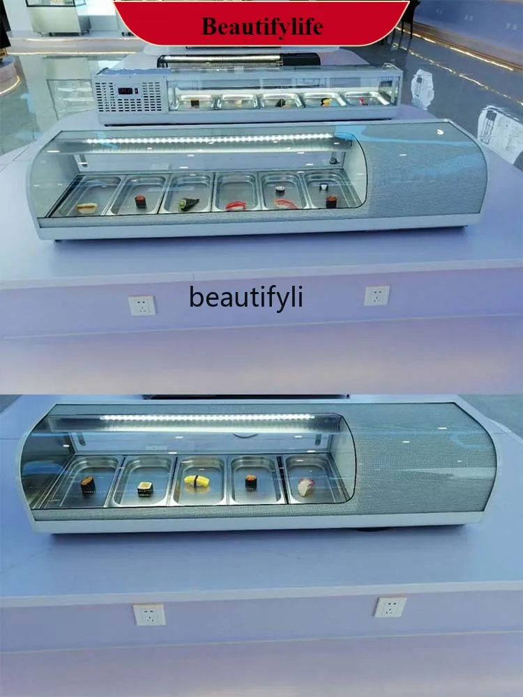

E132 Sushi Cabinet Desktop Refrigerated Cabinet Cake Counter Commercial Fruit Dessert Preservation Cabinet