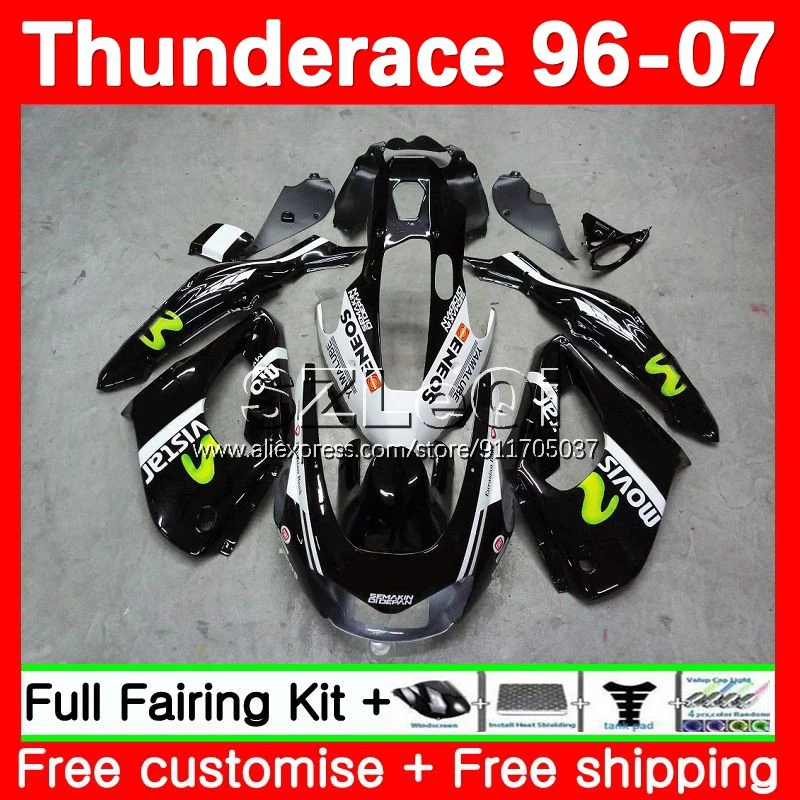 Thunderace For YAMAHA YZF1000R YZF-1000R 96 97 98 99 00 01 121No.14 YZF 1000R 2002 2003 2004 2005 2006 Movistar blk 2007 Fairing