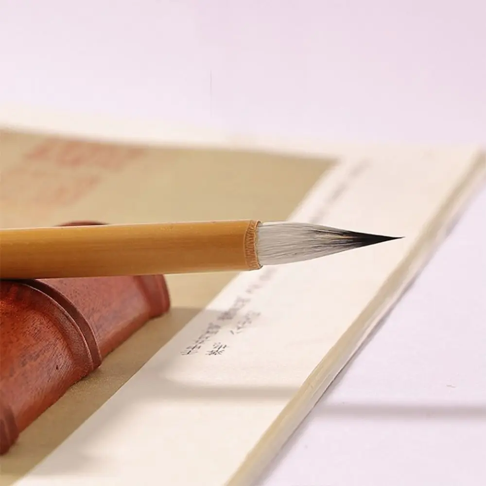 Масло Акварель Кисть для китайской каллиграфии Картина маслом Бамбуковые писания Кисть для письма Волк Волосы Художественная кисть Студент