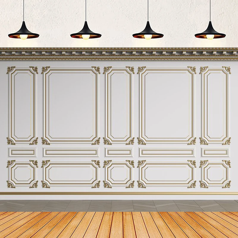 Vintage Room Inside Photography Backdrop European Frame Decor French Door Modern Castle House Wall Empty Building Background