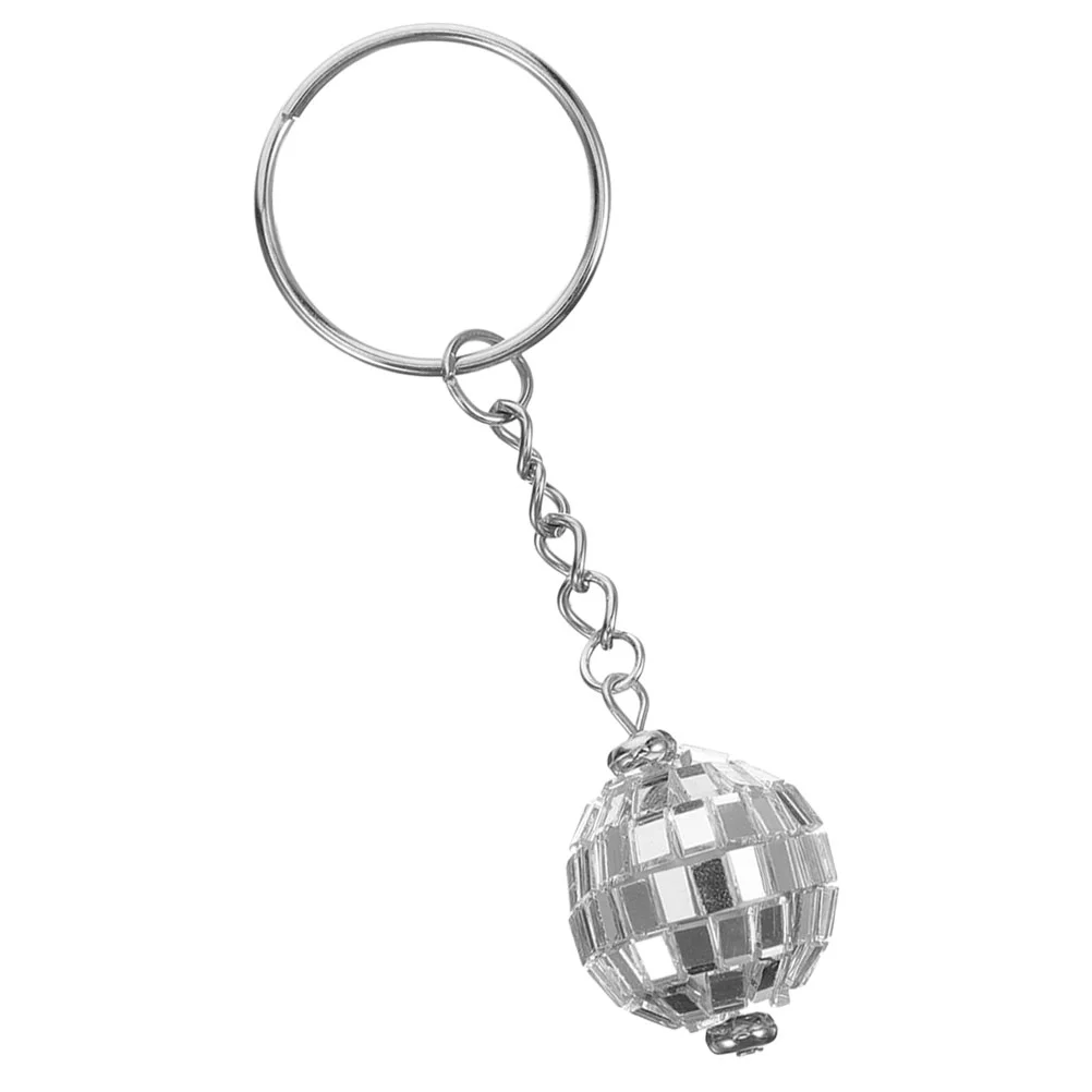 Disco Keychain Locket Multi-function Bag Pendant Mirror Ball Hanging Decor Decorate