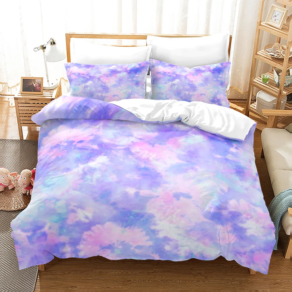 Dream Halo Dyeing Bedding Set Single Double Twin Size For Girls Kids Beauty Home Decor Soft Bedclothes Colorful Duvet Cover Set