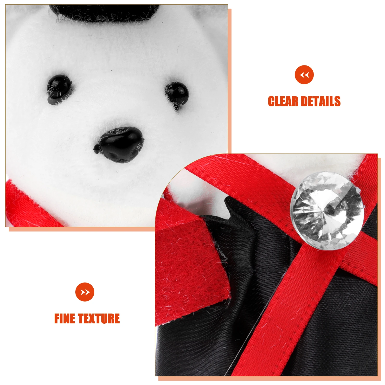 

8 Pcs Doctor Bear Bouquet Materials for Graduation Bears Flower Decor Ornament Chic Decorations