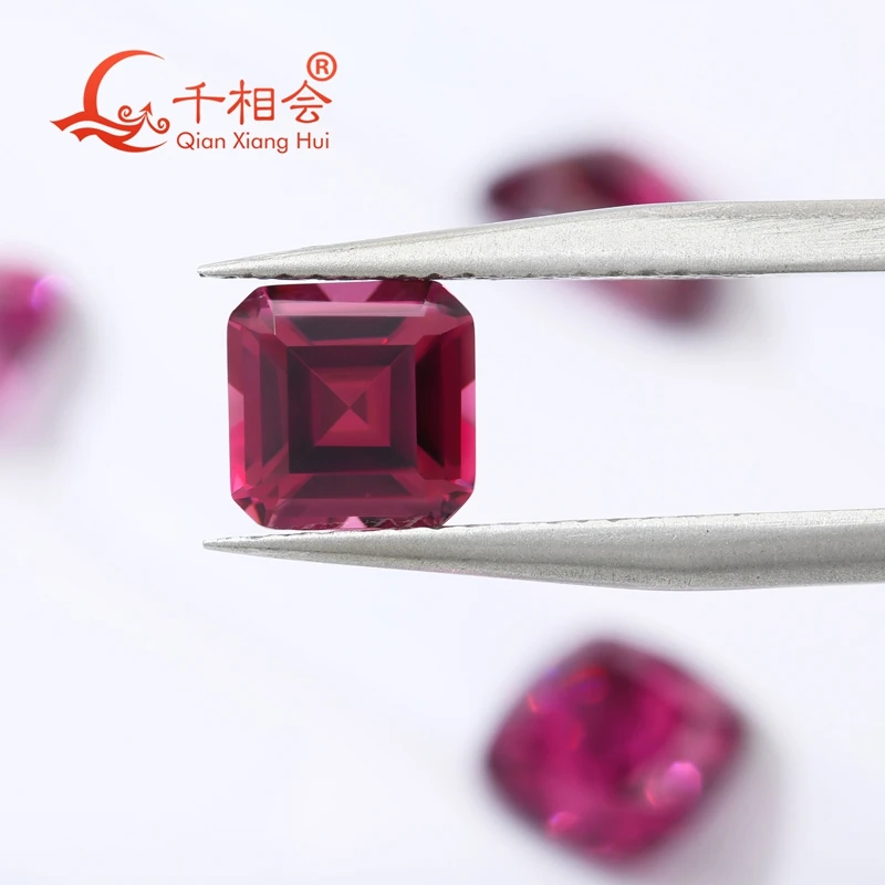 

Форма Asscher 1,91 карата изумрудной огранки Пурпурно-розовый цвет Натуральный гранат Свободный драгоценный камень Сертифицированный GRC