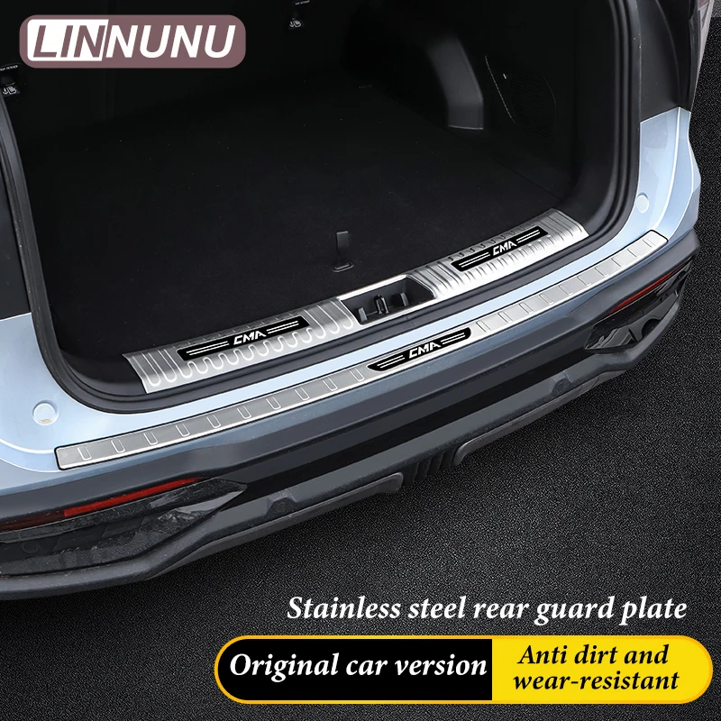 LINNUNU Fitfor Geely Boyue L Atlas II Car Rearguards Stainless Steel Rear Bumper Trunk Sill Plate Protector Guard Covers Starray