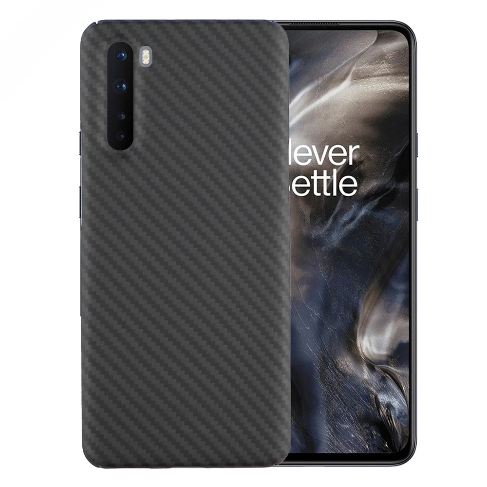 

New Real Aramid Fiber Carbon Fiber Back For Oneplus Nord Protective Carbon Fiber S Bumper Official Design CASE Cover