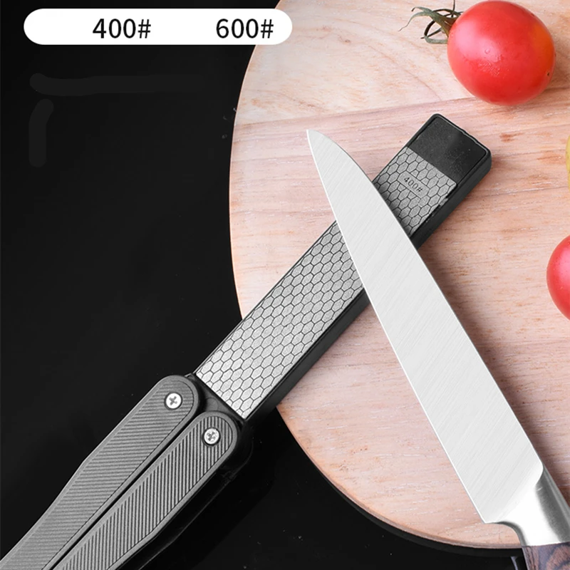 Portable Knife Sharpener Folding Diamond Double-sided Fan Shape Knife Scissors Sharpening Stone Kitchen Ceramic Sharpening NEW