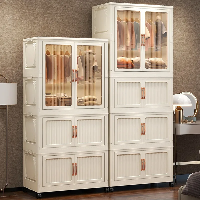 

Simple household bedroom for babies Organizing box Baby wardrobe Children's storage cabinet Folding free installation locker