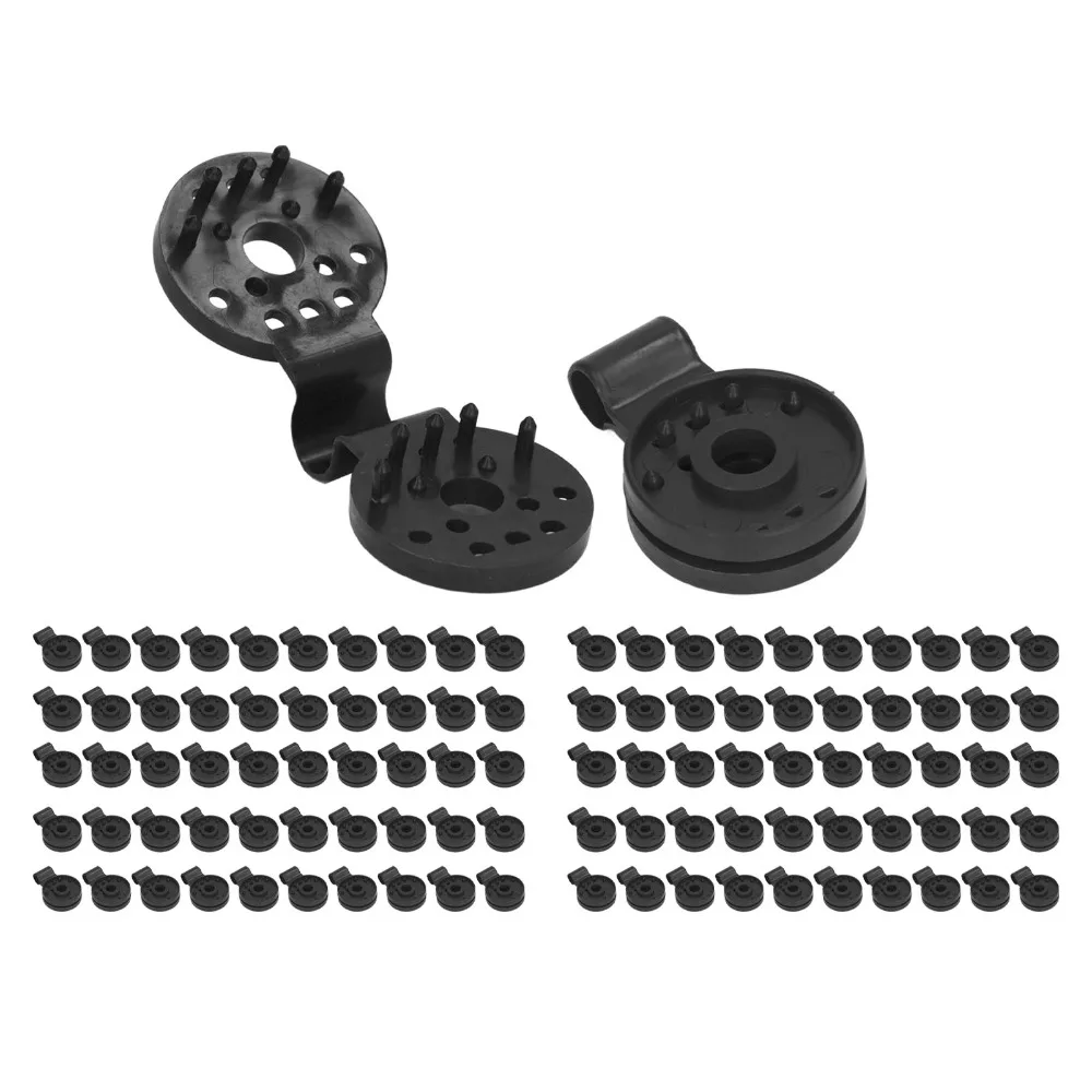 100pcs Windproof Shade Cloth Clips Locking Grips Black/White/Red Plastic Clips Sun Shade Fasteners Outdoor Garden