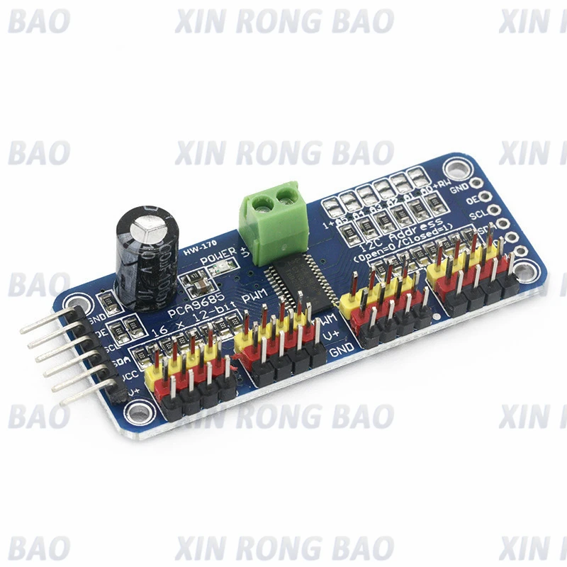 6 Kanaals 12-Bit Pwm/Servo Driver-I2C Interface Pca9685 Module Raspberry Pi Schildmodule Servo Schild