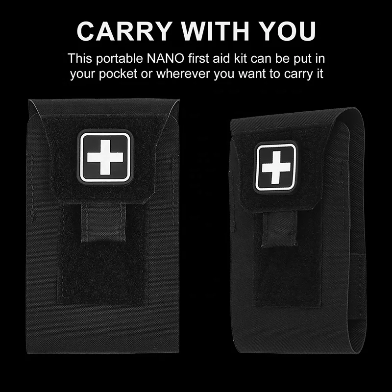 Small Trauma Pouch  Compact Empty EDC First Aid Storage Bag Portable Stop Bleeding Gear Organizer for Supplies & Surviva view 3