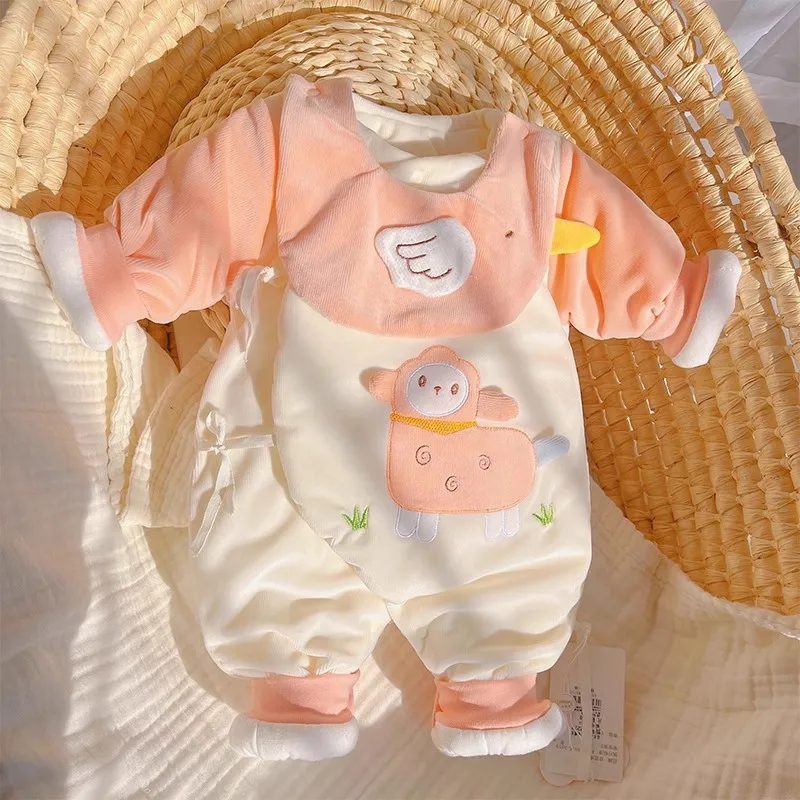 Pure cotton warm clothes for newborn babies 1