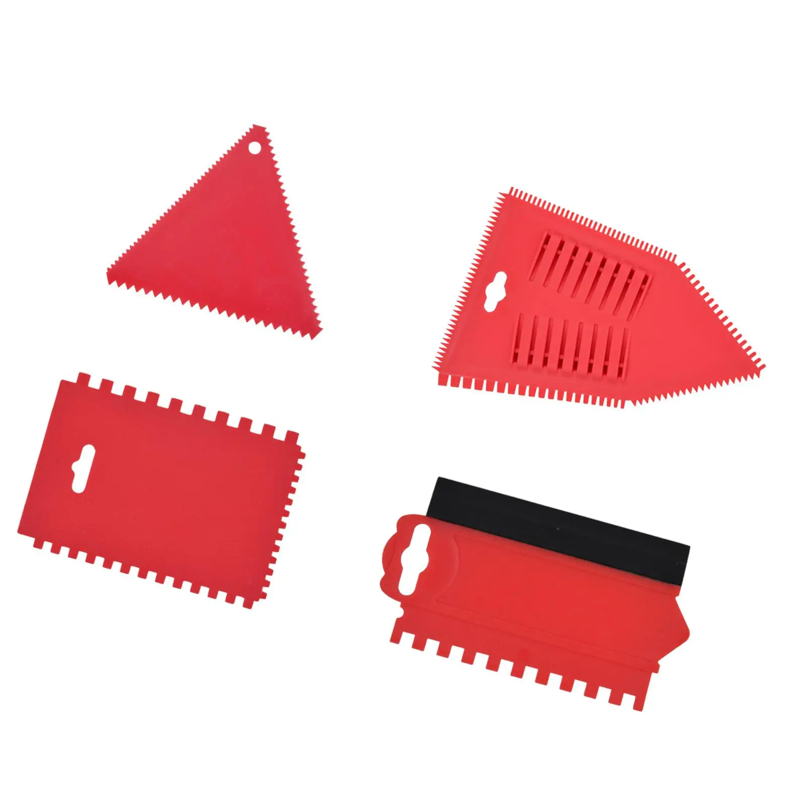 4Pcs Adhesive Spreader Lightweight Small Flexible Versatile Notch Trowel for Spackling Paste Polyester Resin Epoxy Fillers Putty