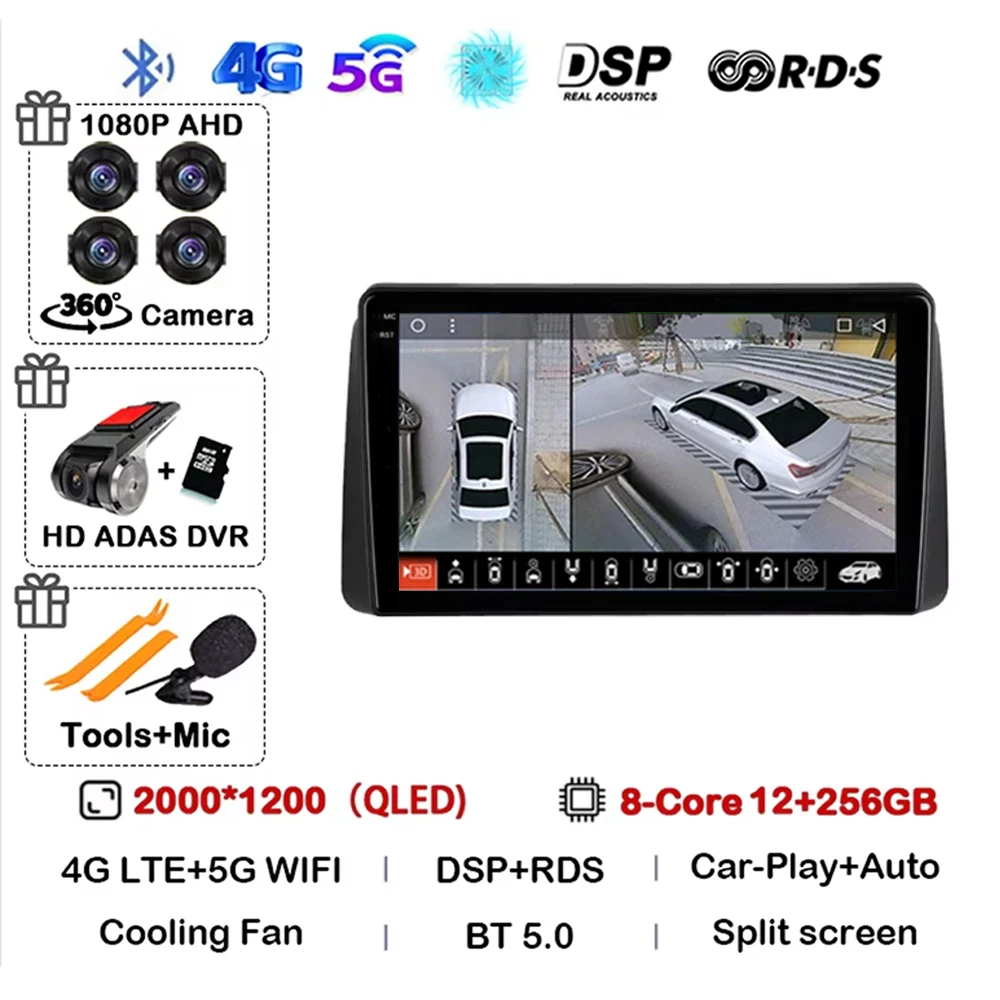 NONE Android 15 Auto-Player-Navigations-Multimedia für Chrysler Grand Voyager 5 2011–2015 für Dodge Grand Caravan 2008–2020 2DIN DVD 9