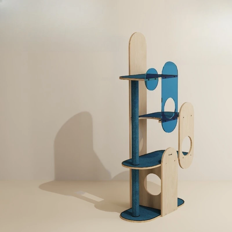 

Cat climbing frame lighthouse acrylic cat jumping platform solid wood cat nest viewing platform small household