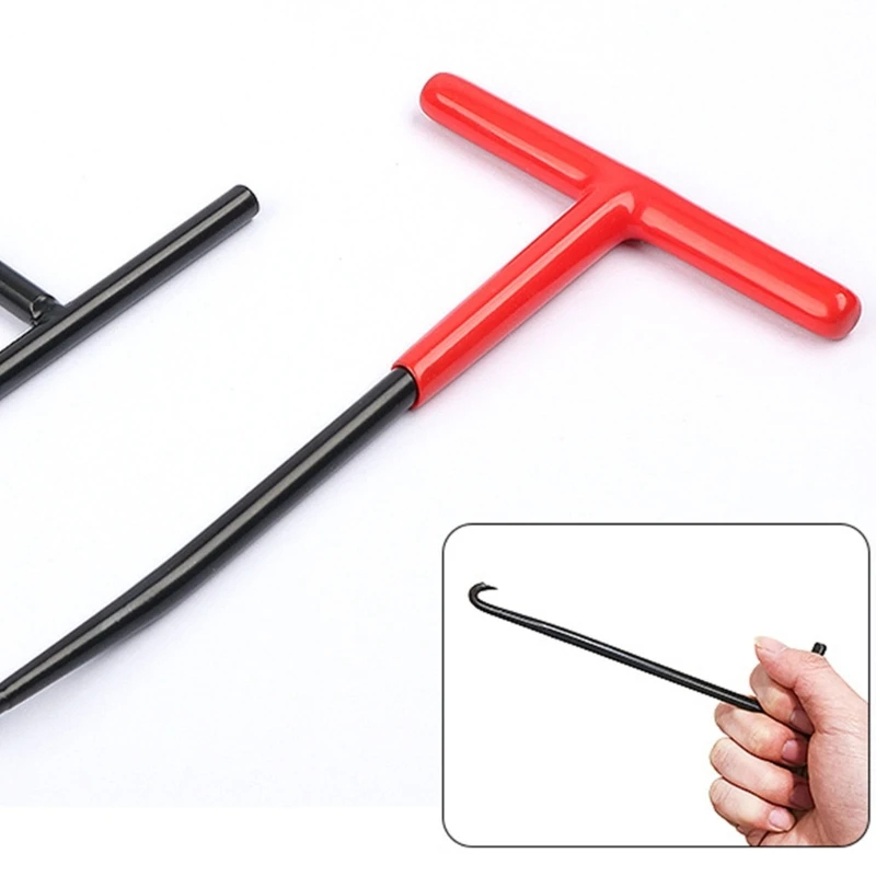 Motorcycle Exhaust Spring Puller Remover Tool Nonslip Handle T Shaped Spring Install Removal Tool for Scooter