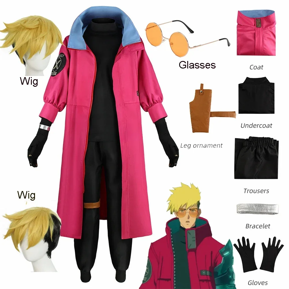 Trigun Vash The Stampede Cosplay Costume Millie Myrl Uniform Coat Sunglasses Wig Cosplay Anime Halloween Costume For Men Women