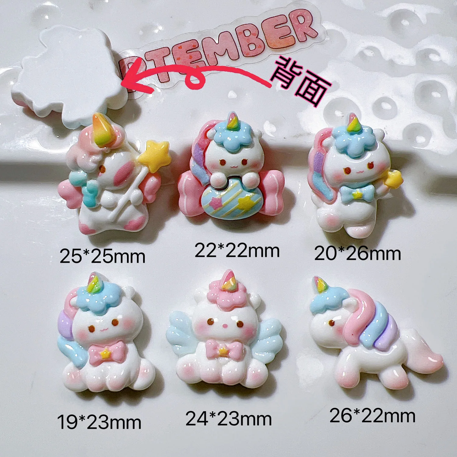 10 Pcs New Lovely Cartoon Colorful Unicorn Pony Resin Scrapbook Diy Jewellery Hairpin Accessories Decorate