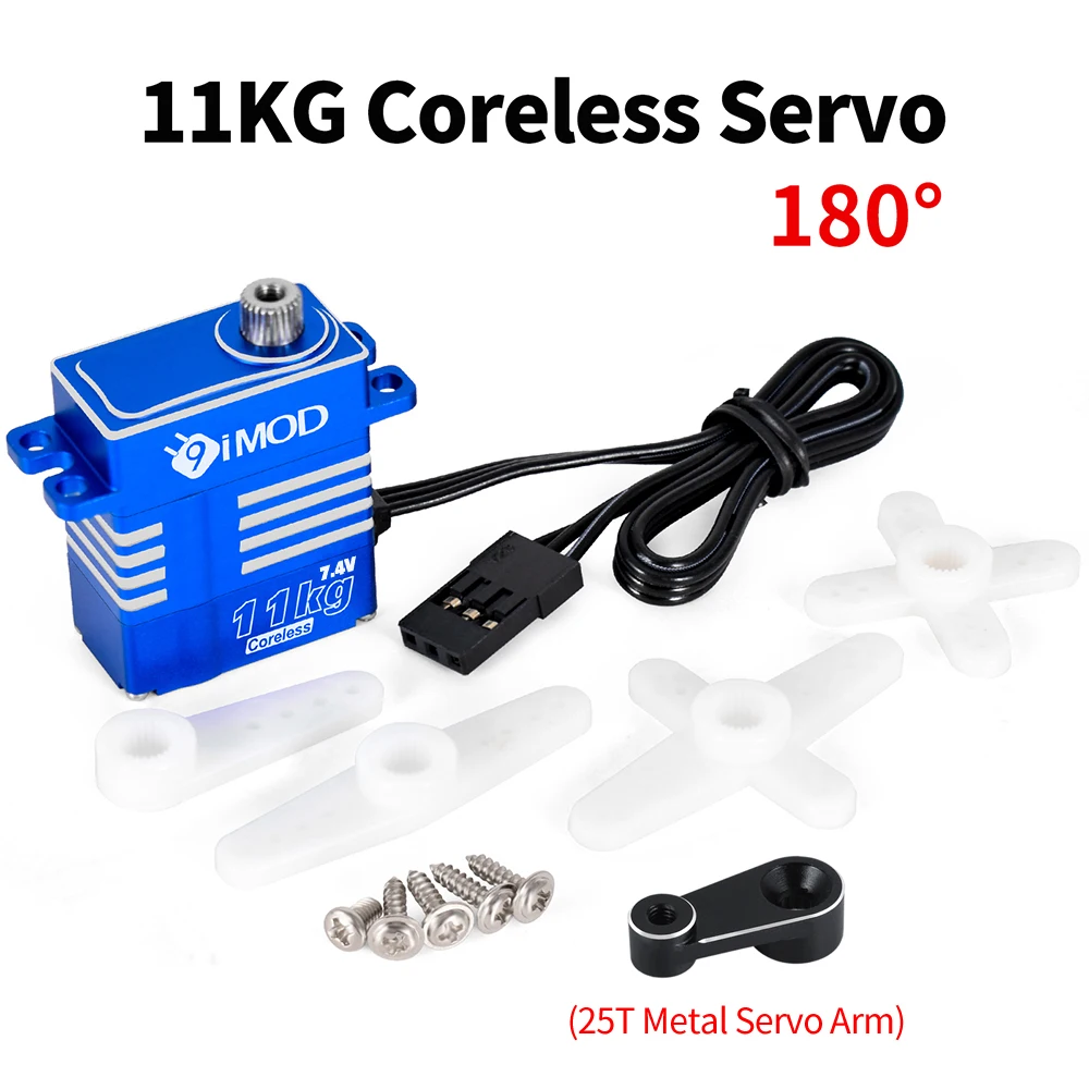 9IMOD RC Digatal Servo 11KG Coreless Metal Gear Servo 4.8-8.4V voor 1/8 1/10 1/12 1/18 RC Auto RC Helicopter DIY Accessoires