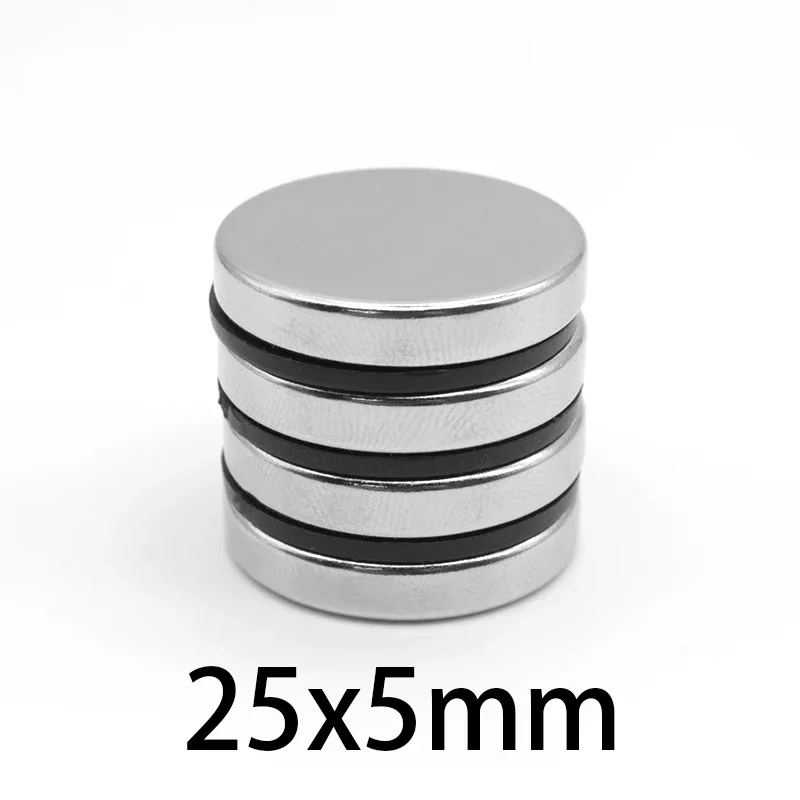 25x5 mm Permanent Magnetic 25mmx5mm Bulk Steel Round Magnets 25mm*5mm N35 Neodymium Disc Magnet 25*5 mm circular