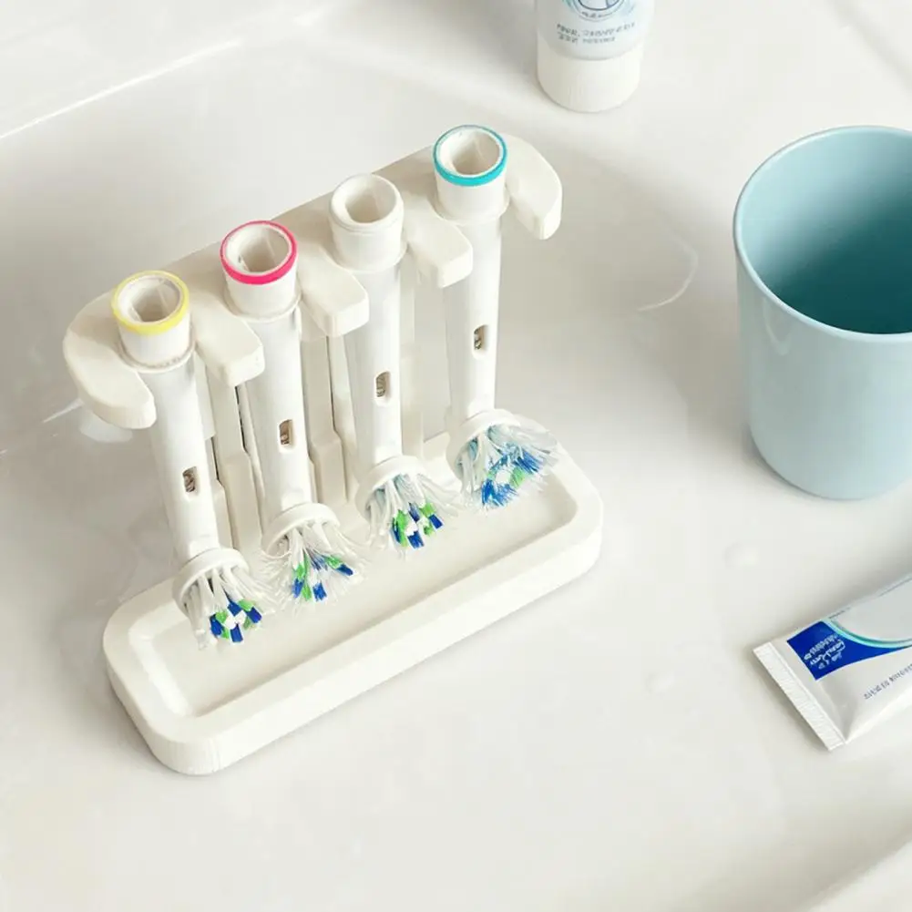 

Органайзер для насадки электрической зубной щетки, подставка для насадки электрической зубной щетки, органайзер для хранения раковины в ванной комнате, вмещает 4 насадки для зубной щетки