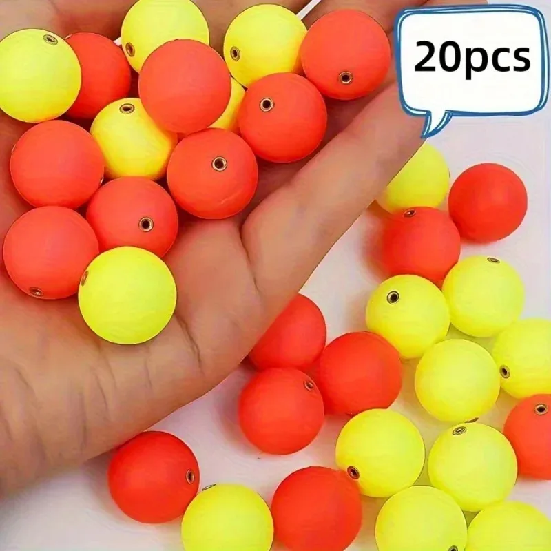 BRAVMACK 20 قطعة رغوة عالية الوضوح الصيد يطفو دائم الإسفنج بوبرز معدات صيد الأسماك في الهواء الطلق المياه العذبة والمياه المالحة