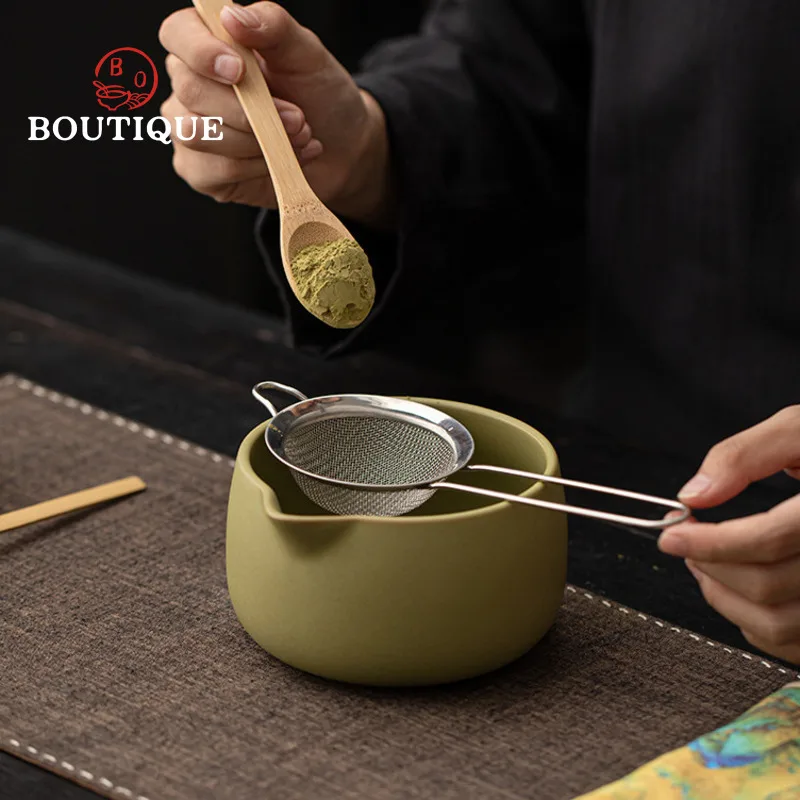 Japanese Matcha Set Chawan Matcha Bowl Tea Set Chasen Matcha Whisk Tool Ceremony Match Kit Tools Accessories Complete Utensils