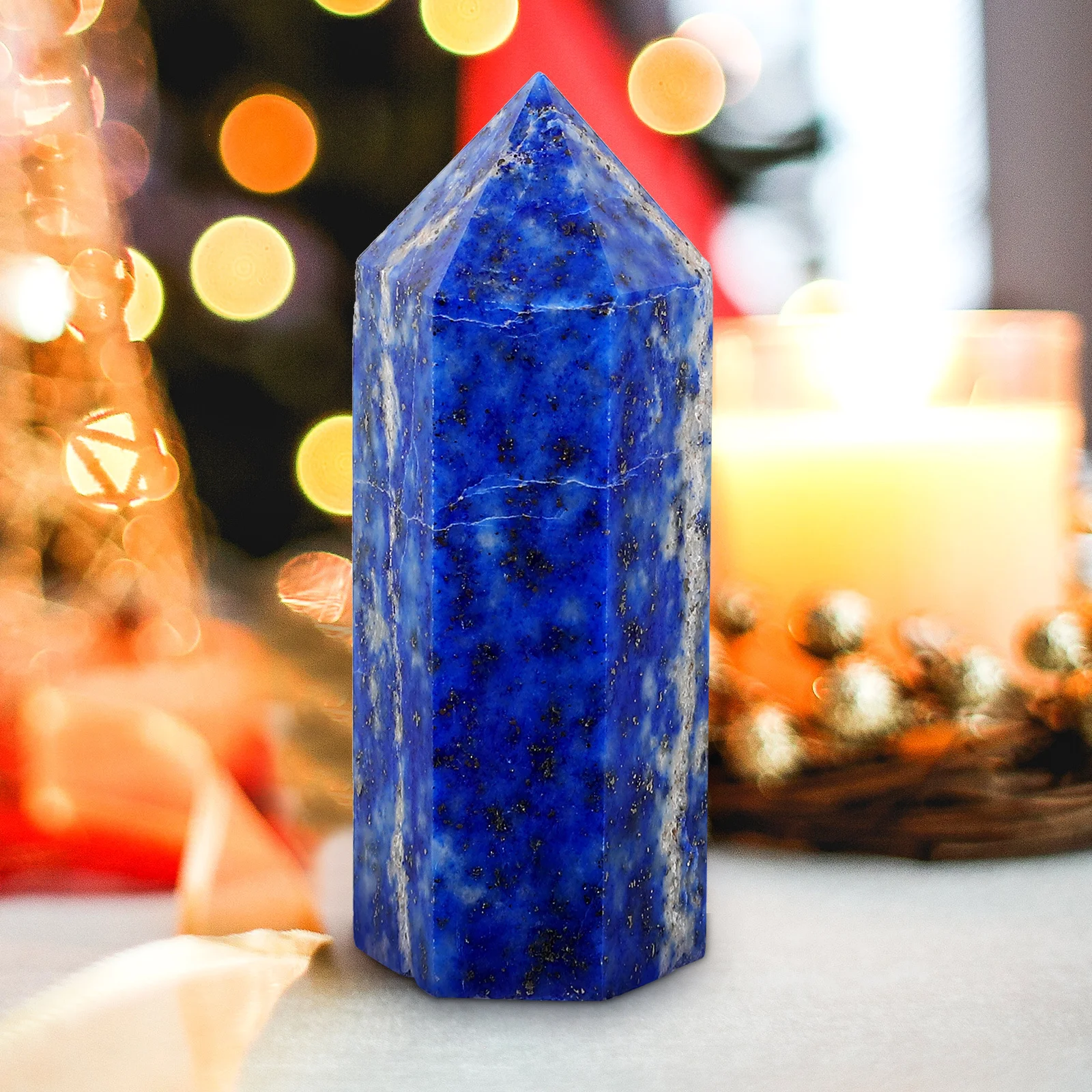 

Crystal Column Natural Hexagonal Crystal Stone Decoration Home Office Tabletop Delicate Ornament Room Decoration