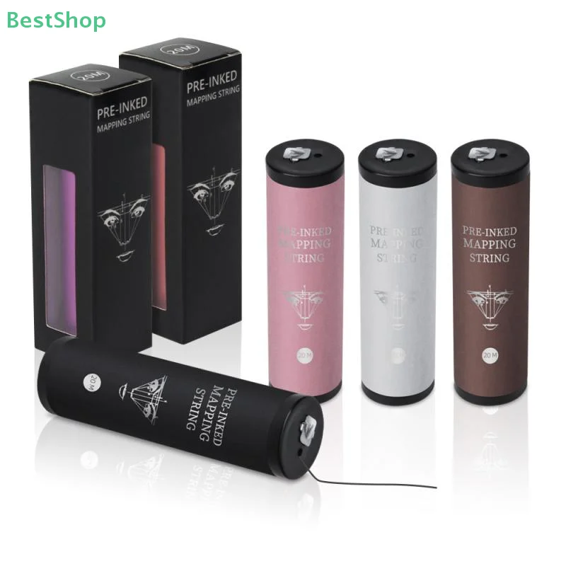 

20M Microblading Mapping String Pre-Inked Eyebrow Marker Thread Tattoo Brows Positioning Dyeing Line PMU Measuring Tool
