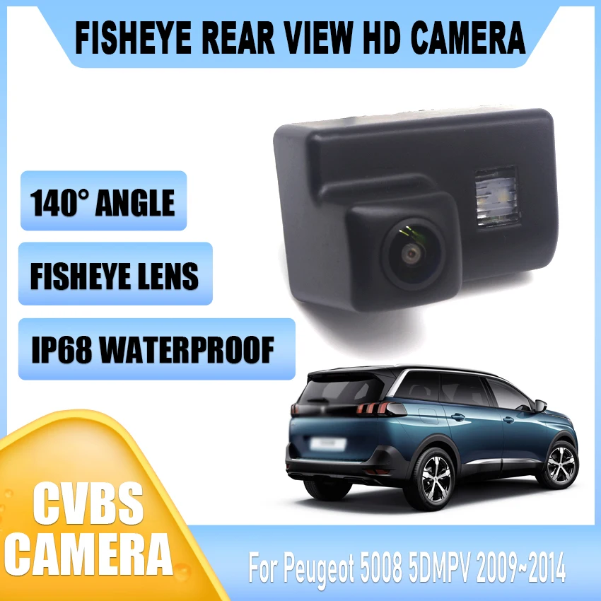 Rear View Camera For Peugeot 5008 5DMPV 2009~2014 Nightvision Vehical Backup Camera License Plate Camera Car Reverse Quality RCA