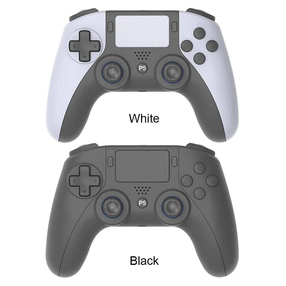 وحدة تحكم ألعاب لاسلكية مزدوجة الاهتزاز/6 محاور جيروسكوبية/توربو متوافقة مع بلوتوث 4.0 لوحة ألعاب لجهاز PS5 PS5 Slim PC