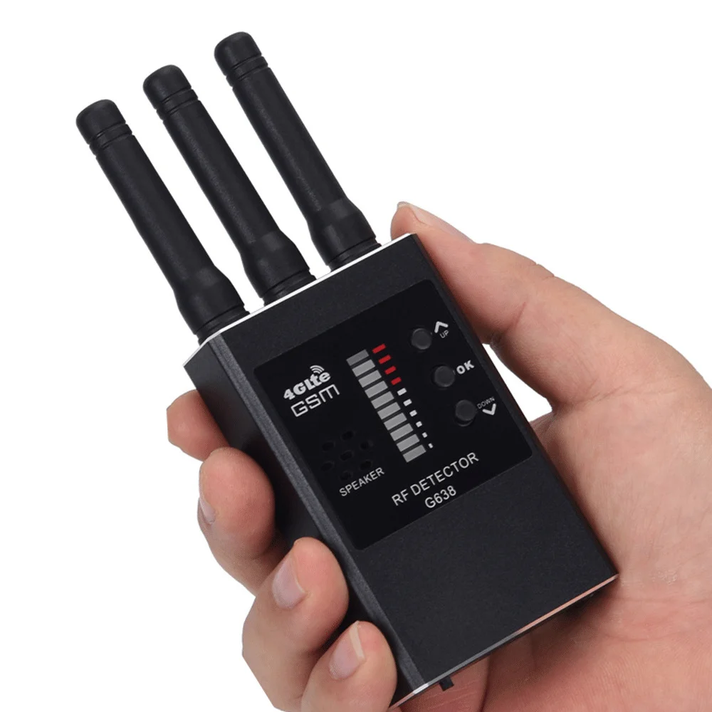 G638 Detector de señal RF inalámbrico antiespía, rastreador GPS GSM, cámara oculta, dispositivo de escucha, versión profesional militar