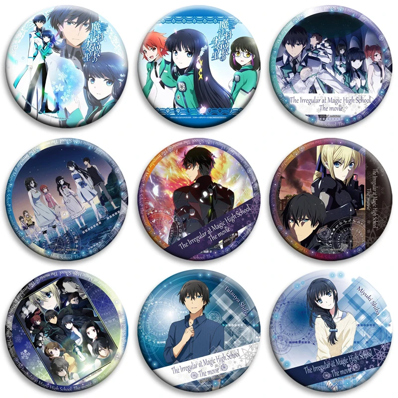 

The Irregular At Magic High School Tatsuya Shiba Miyuki Shiba Pins Anime Badge Cartoon Brooches for Bags Clothing Accessories