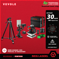 YEVOLT 12/16-Line 3D/4D Green Laser Level Auto-Leveling ±4° USB-C Fast Charging Tile Installation One-Button Operation