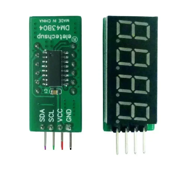 1PCS DC 5V 3.3V 4bit 7Seg I2C IIC LED Digital Tube Display Module AIP650 LED Driver LED Module