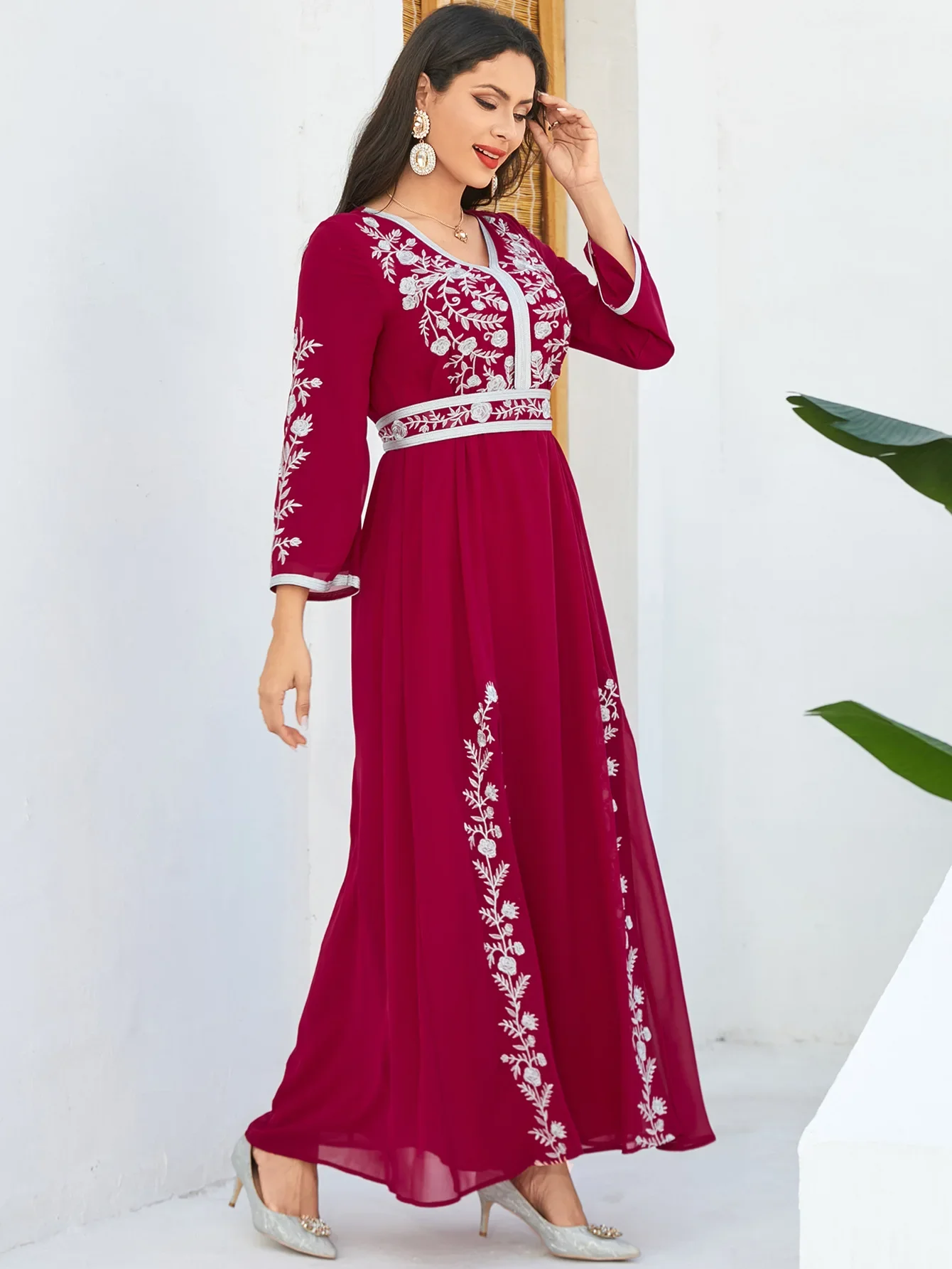 Abaya Morocco Muslim for Women Party Dresses Jalabiya Embroidery Long Robe Ramadan Arabic Abayas Eid Kaftan Islam Dubai Vestidos