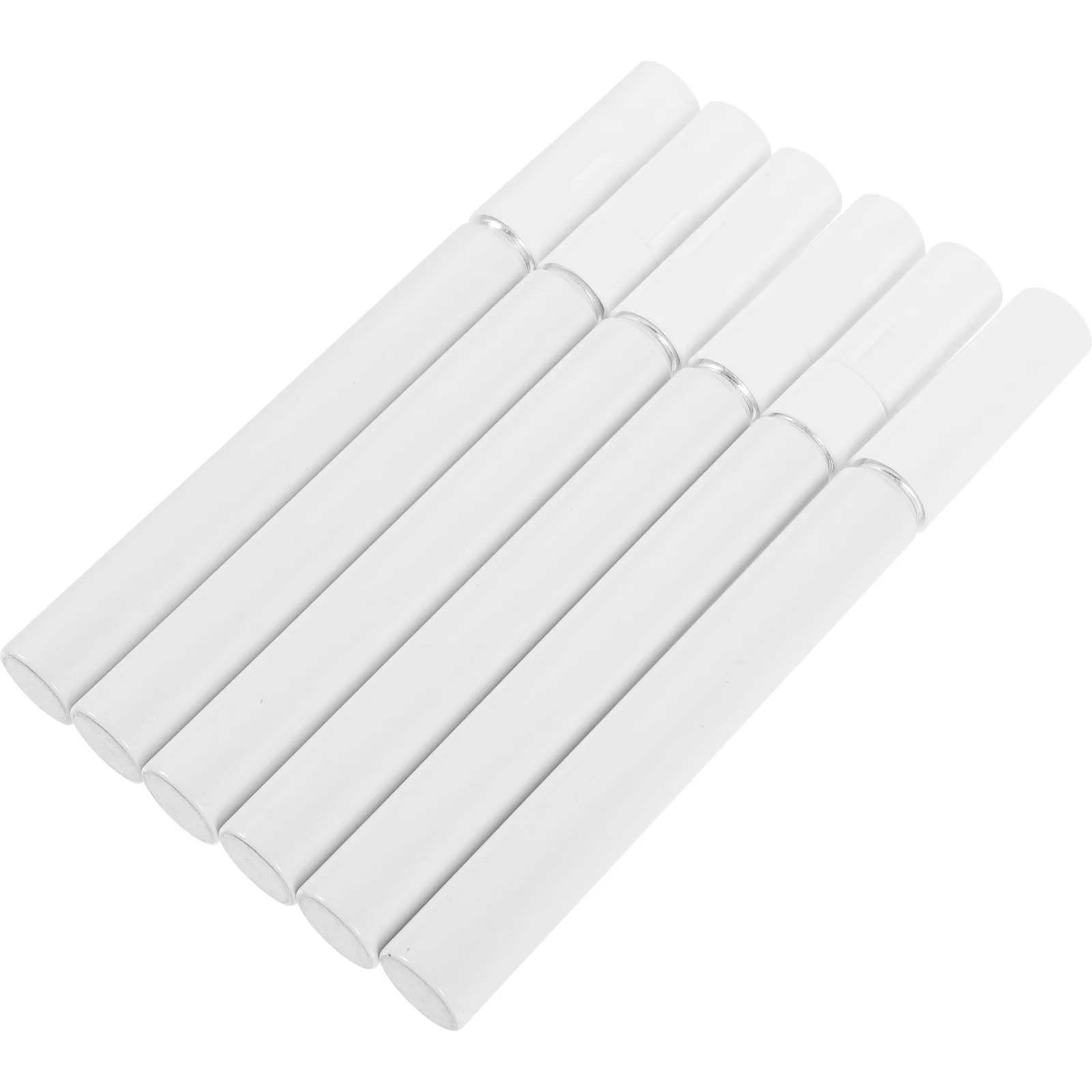 

6pcs Aluminum Tube Pen Accessories Refillable Paint Pens Empty Marker Pens Painting Shell Student Stationery Durable Metal Ball