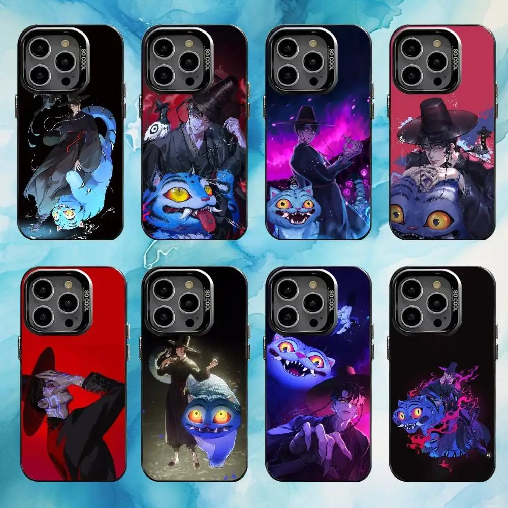 

KPop Demon Hunters Jinu Phone Case For iPhone17,16,15,14,13,12,11 Plus,Pro Max Black Candy silver phone case