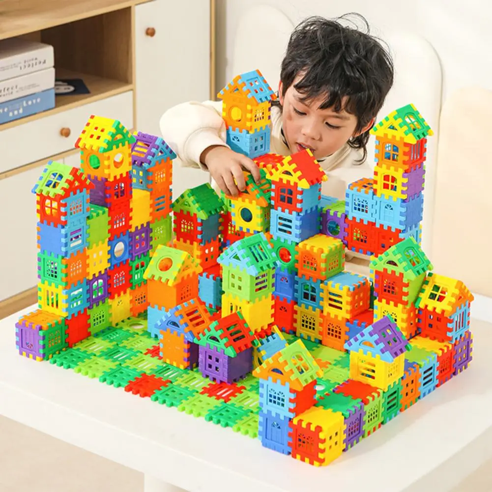 Waffle Construction Toy Waffle Blocks Construction Toy Set for Kids Creative Building Blocks Learning Toys Children's