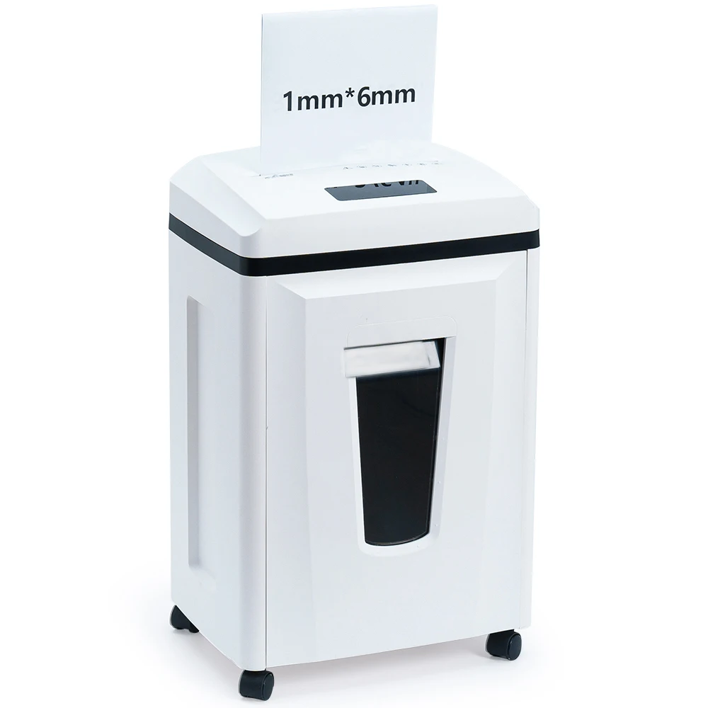 

P6 Level Commercial Manual Paper Shredder 5 Sheets High Security 23L Mobile Castor Suitable for Bank Office Waste Paper Shred