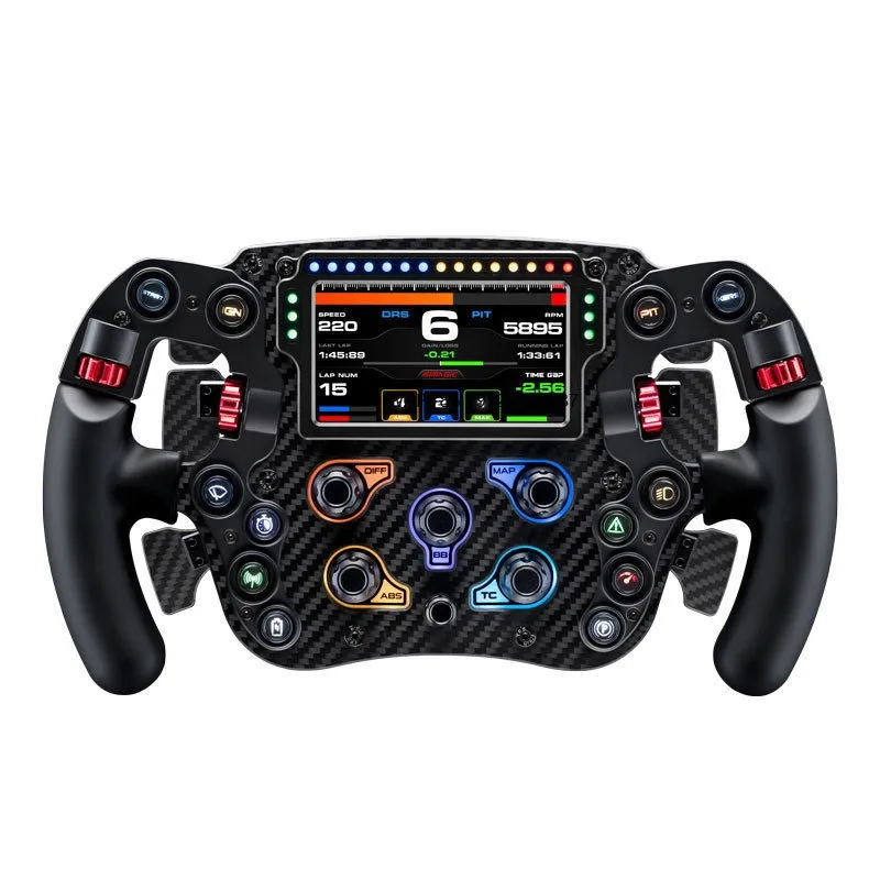 Pro Formula Kohlefaser-SIM-Rennlenkrad, kabellos, 2,4-GHz-Verbindung, 4,3-Zoll-Display, Modell Fx Pro, hergestellt auf Festland
