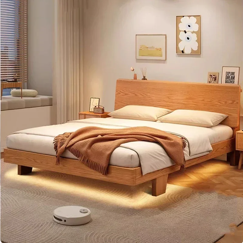 

Wooden Luxury Bed Double Modern Sun Castle Minimalist Sleeping Bed Princess Portable Bedroom Muebles Lounge Suite Furniture