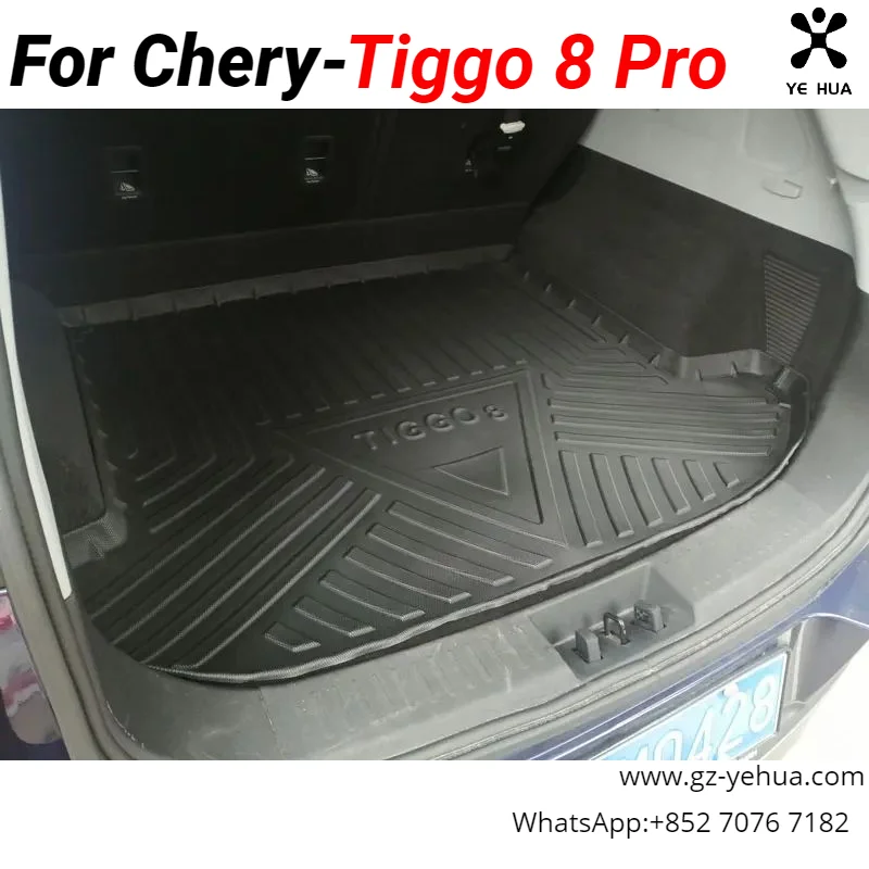 For Chery Tiggo 8 PRO Cargo Liner Trunk Mat Waterproof Anti-mud Durable Carpet Specialized Interior Accessories 2019 2020 2021